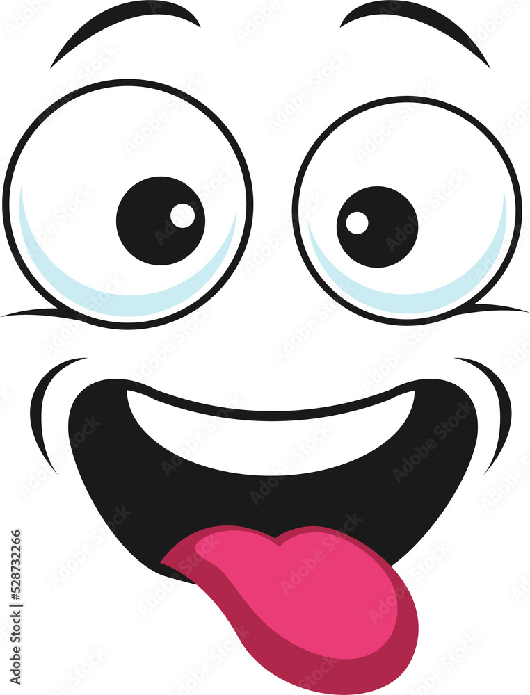 Teasing emoticon showing tongue, playful emoji Teasing emoticon showing tongue, playful emoji