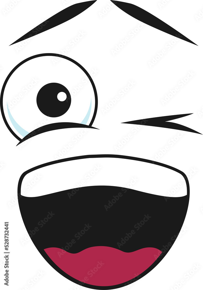 Winking smiley face isolated emoticon blinking eye Winking smiley face isolated emoticon blinking eye
