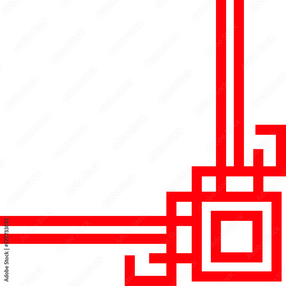 Calligraphy asian edges isolated line corner frame Calligraphy asian edges isolated line corner frame