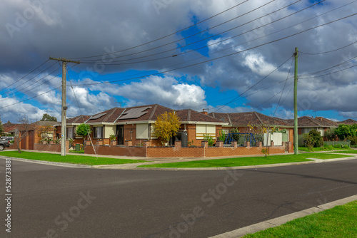 Brick houses in Melbourne Victoria Australian Suburbia 