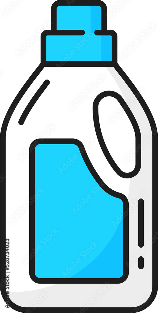 Plastic bottle of liquid detergent isolated icon Plastic bottle of liquid detergent isolated icon