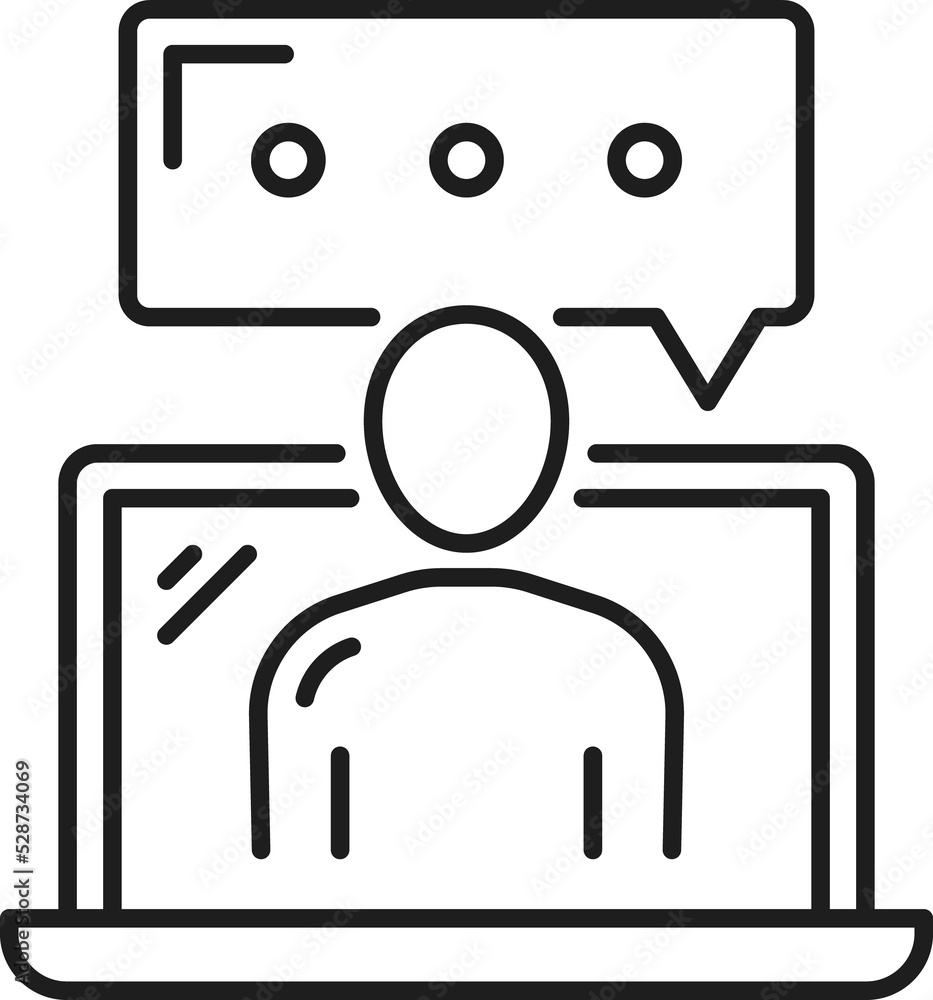 Online support, content editor typing on laptop Online support, content editor typing on laptop