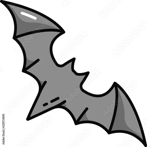 Bat-mouse with wings, flying Halloween character