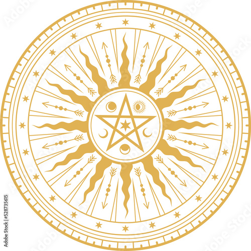 Bild auf Leinwand Occult esoteric pentagram vector sign, pentacle