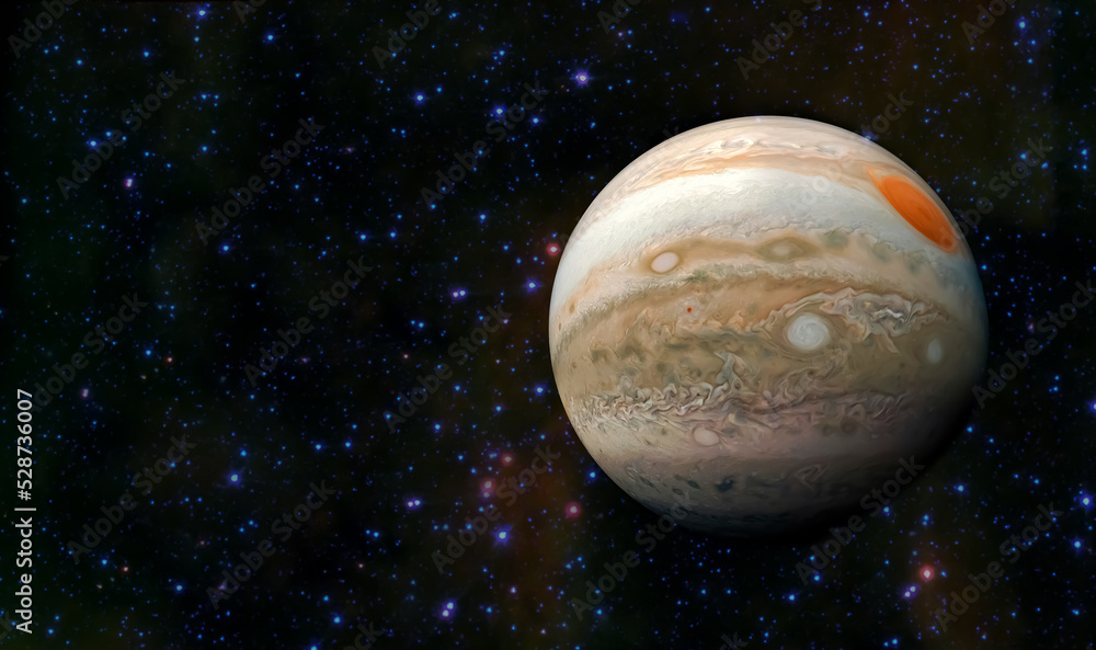 Jupiter planet and stars in space. Elements of the image furnished by NASA. Jupiter planet and stars in space. Elements of the image furnished by NASA.