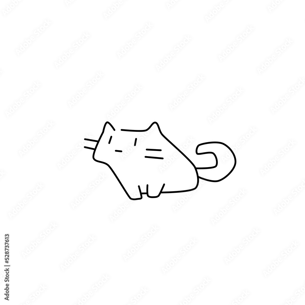 Cat's head outline icon. Cat's head outline icon.