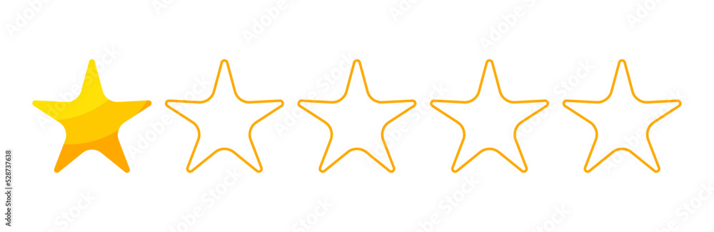 One stars rating button One stars rating button
