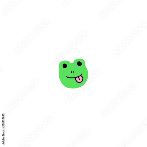 Vector illustration Cute Frog. Isolated on white background