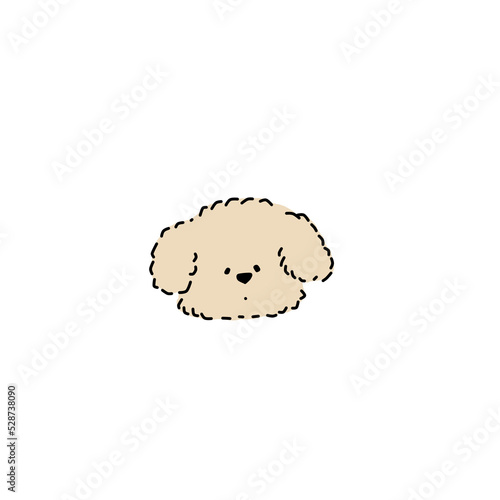 the dog is a cute simple picture