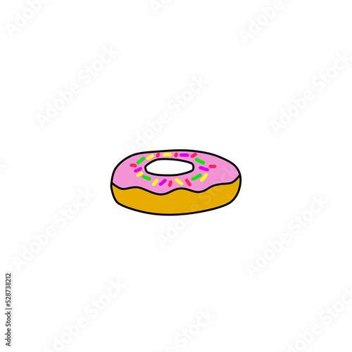 Simple sugar donut vector icon