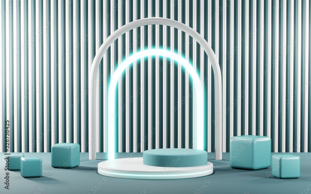 3D rendering of blank product background for cream cosmetics Modern blue pastel podium background 3D rendering of blank product background for cream cosmetics Modern blue pastel podium background