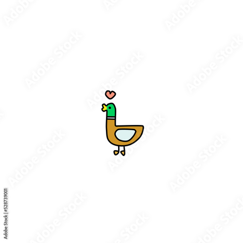 Rubber Duck Cartoon Character