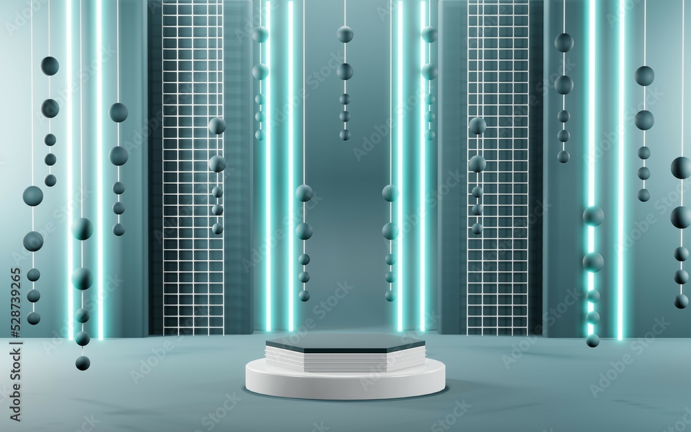 3D rendering of blank product background for cream cosmetics Modern blue pastel podium background 3D rendering of blank product background for cream cosmetics Modern blue pastel podium background