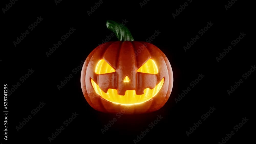 Halloween pumpkin with flashing eyes 3d rendered loop animation. Halloween pumpkin with flashing eyes 3d rendered loop animation.