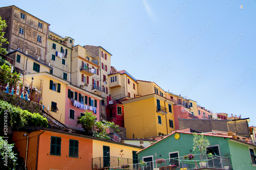 colorful houses in island city architecture