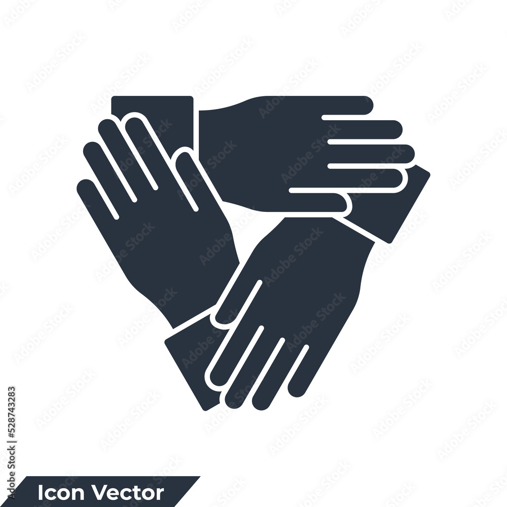 collaboration icon logo vector illustration. three hands support each other symbol template for graphic and web design collection collaboration icon logo vector illustration. three hands support each other symbol template for graphic and web design collection
