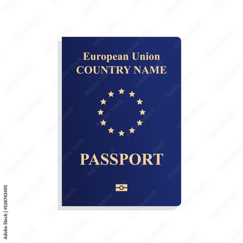 EU passport vector
