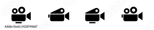 Camera icons set. Video camera collection set. Film, movie, tv, or video symbol for web and app design.