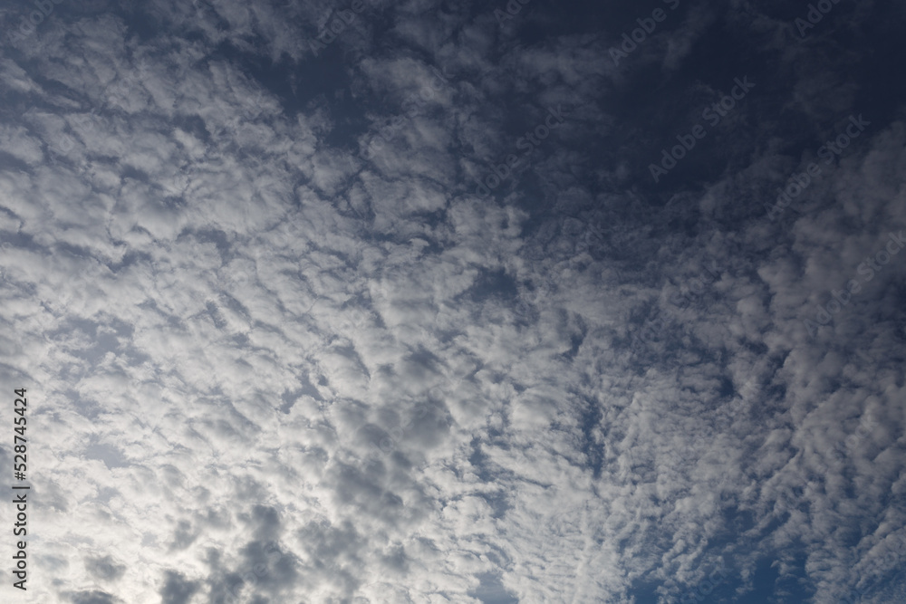 Obraz premium Summer blue sky cloud gradient light white background. The beauty is clear cloudy in the sun calm bright winter air background. Gloomy bright blue landscape in the environment daytime horizon view of 