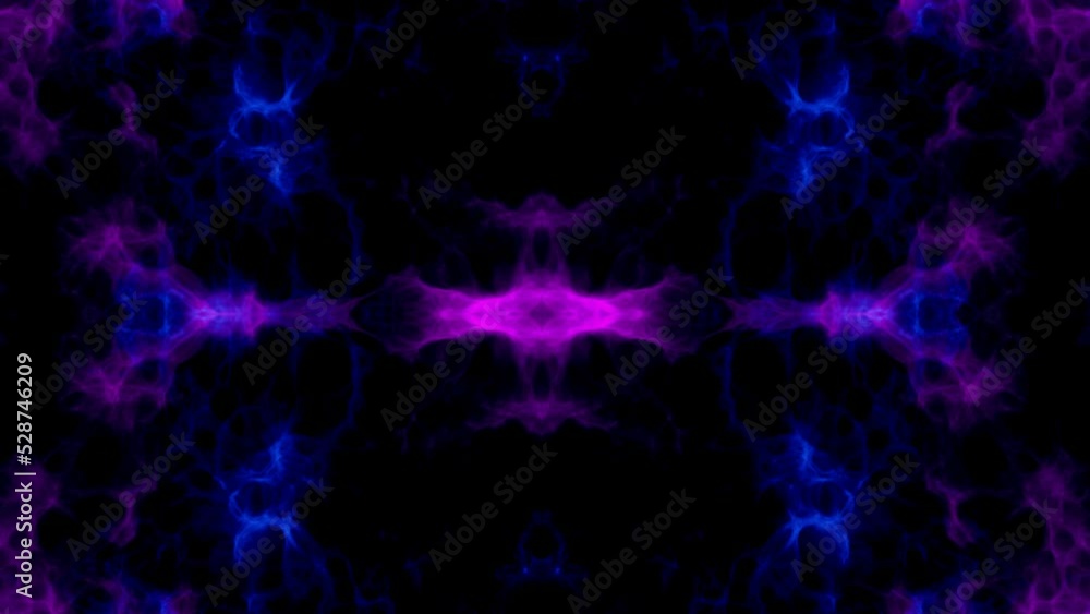 Mysterious abstract background with blue and violet energies flowing symmetrical Mysterious abstract background with blue and violet energies flowing symmetrical