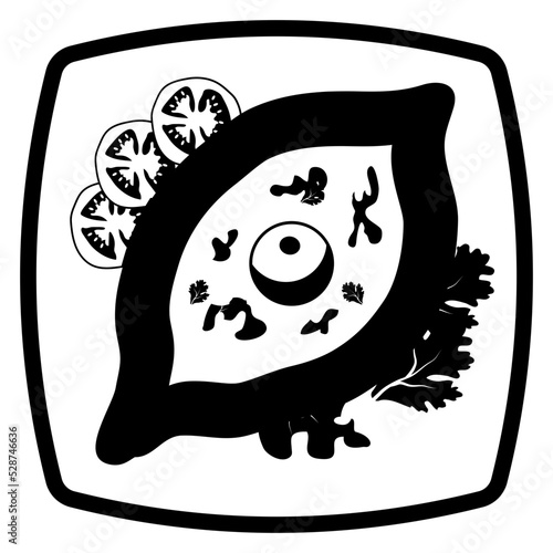 Georgian staple food Vector Icon Design, National Dish of Georgia Sign, South Caucasus Traditional cuisine Symbol, Gourmet food cooking with ingredients, Filled pastry Sign, Khachapuri Concept