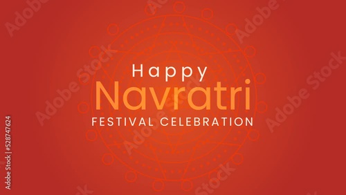 happy navratri lettering celebration animation photo