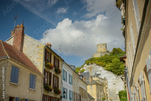 View on the castle of La Roche Guyon photo