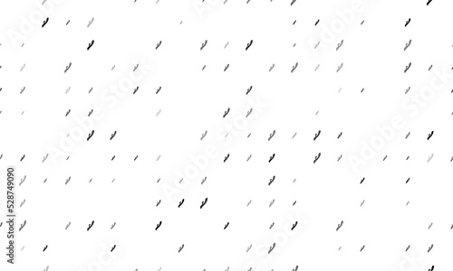 Seamless background pattern of evenly spaced black sex toy symbols of different sizes and opacity. Vector illustration on white background