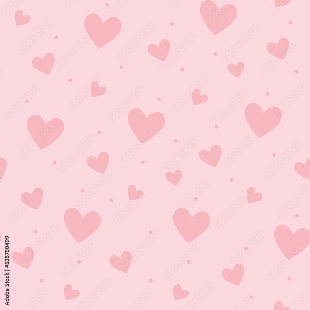 Seamless love heart design vector background. Seamless pattern on Valentine's day.