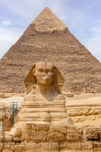 Sphinx of Giza with the Pyramid of Khafre in the background