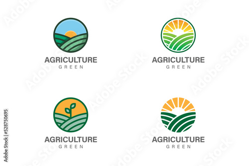 Agriculture logo design vector collection