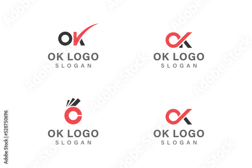 OK logo design vector collection