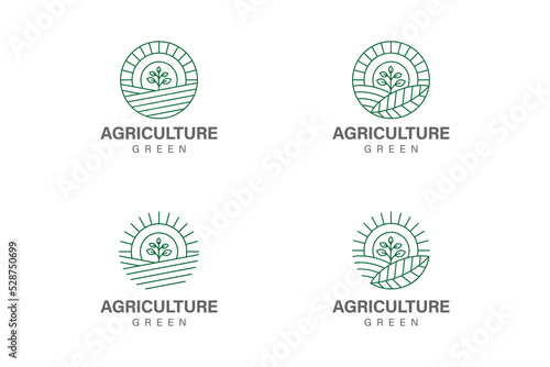 Agriculture logo design vector collection