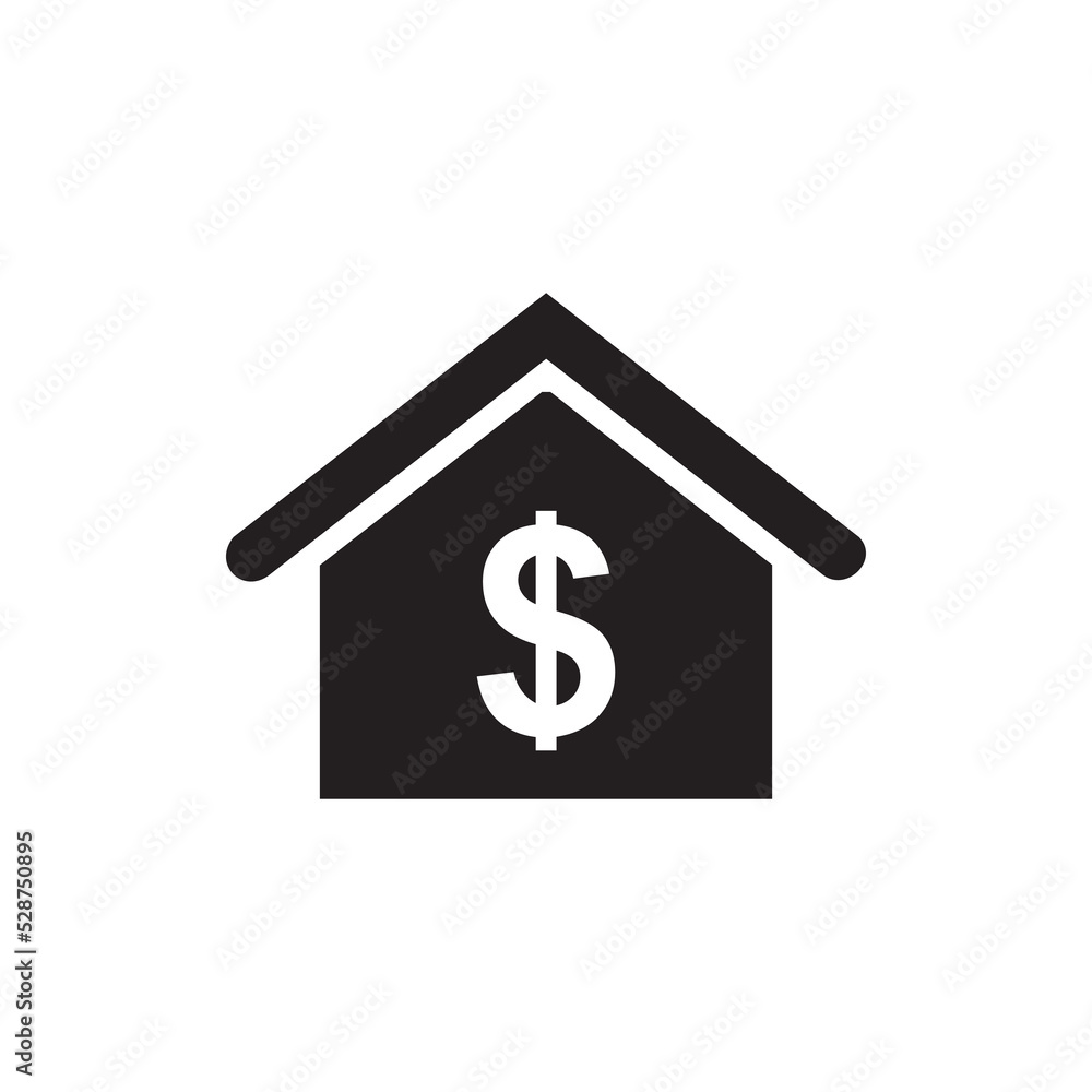 house price icon, simple real estate value flat design concept vector for app ads web house price icon, simple real estate value flat design concept vector for app ads web