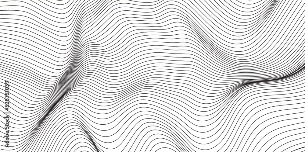 Abstract wavy gray stream element for design on a white background isolated. You can use for Web, Desktop background, Wallpaper, Business banner, poster. Wave with lines created using blend tool. Abstract wavy gray stream element for design on a white background isolated. You can use for Web, Desktop background, Wallpaper, Business banner, poster. Wave with lines created using blend tool.