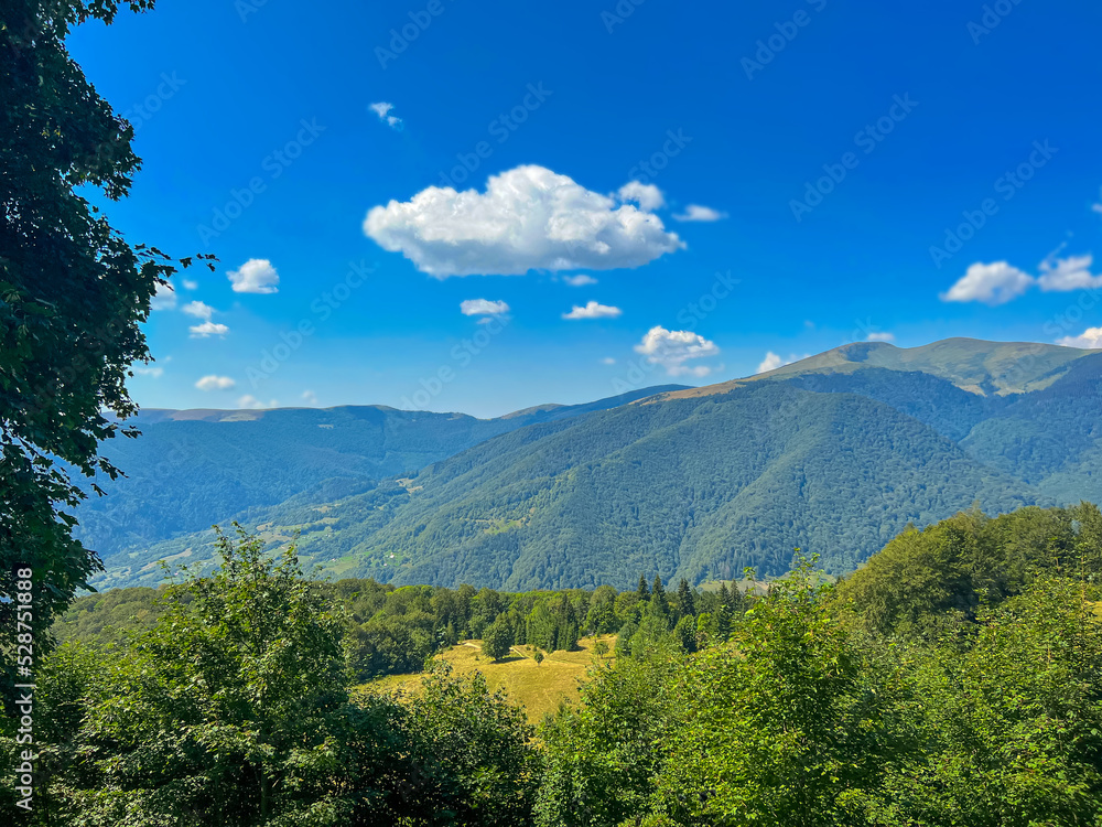 Mountain landscape of the Carpathians, Summer landscape