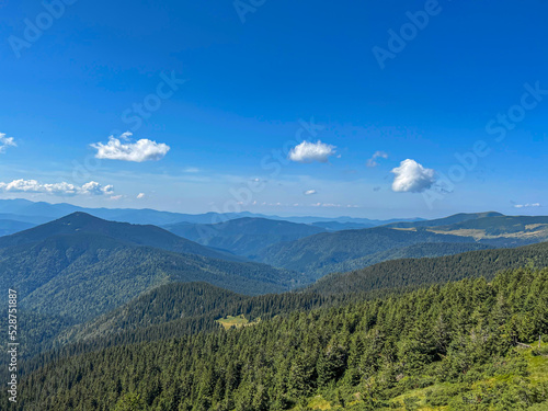 Mountain landscape of the Carpathians, Summer landscape