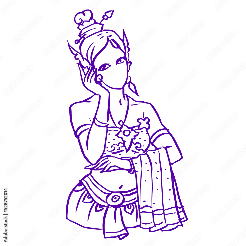 model in dress vector for card illustration background