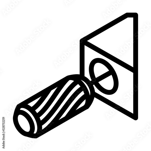 insert furniture dowel assembly furniture line icon vector. insert furniture dowel assembly furniture sign. isolated contour symbol black illustration