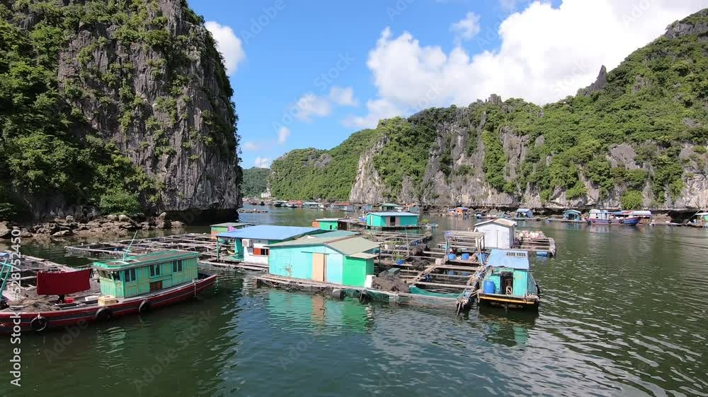 Fishing floating village Halong bay Fishing floating village Halong bay