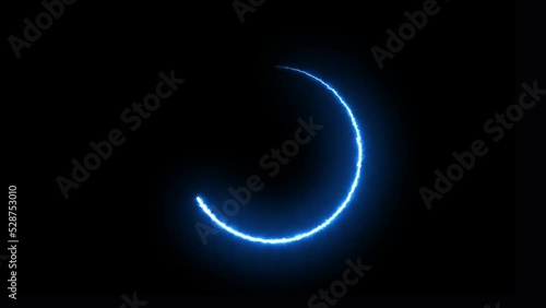 Wallpaper Mural blue glowing electric  circle light background Torontodigital.ca