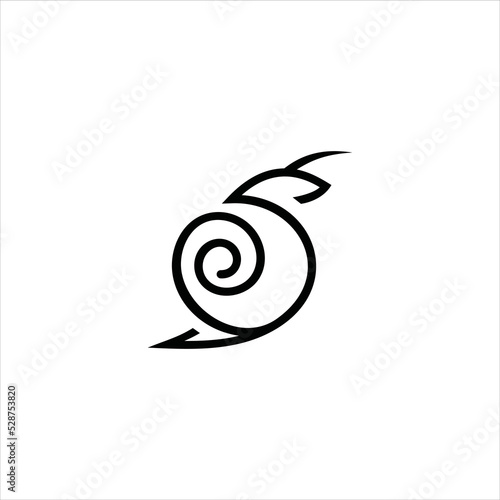 letter s logo vector snail template