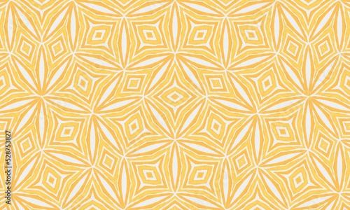 seamless pattern with yellow lines which combines to flower shape on white backgrounds