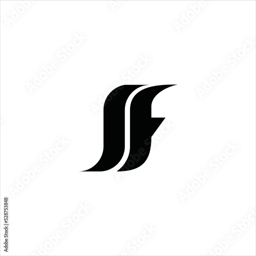 letter s f logo vector template