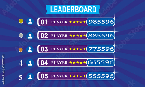 leaderboard design template. game leaderboard abstract
