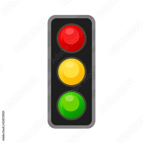traffic lights icon vector illustration isolated on white background	