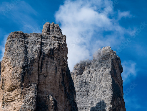 The amazing high mountain peaks of the Italian Dolomites and the surrounding nature