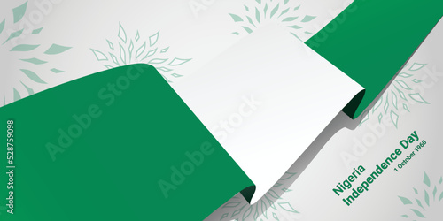 The maps and flag of Nigeria to celebrate independence day