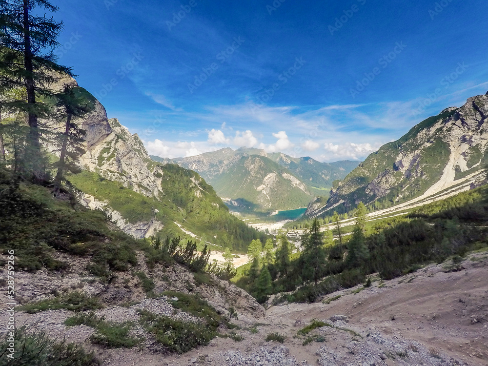 The amazing high mountain peaks of the Italian Dolomites and the surrounding nature