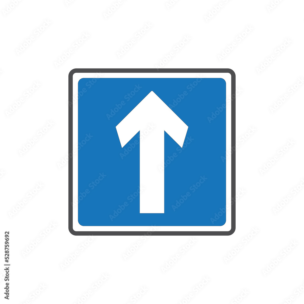 One way traffic vector icon,Road sign  vector 